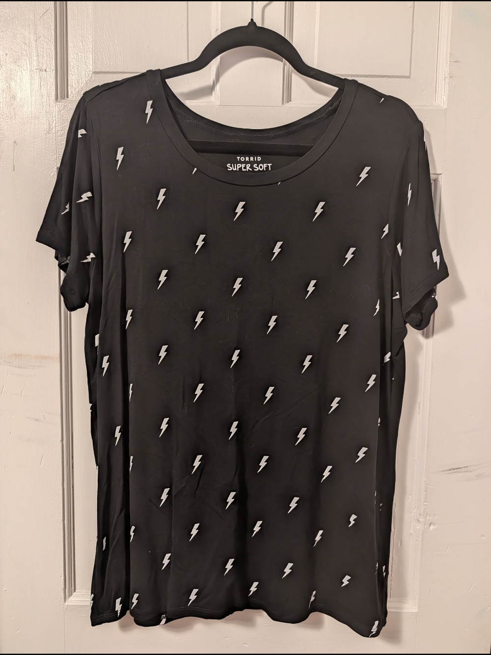 Torrid Super Soft Black Lightning Bolt Tee